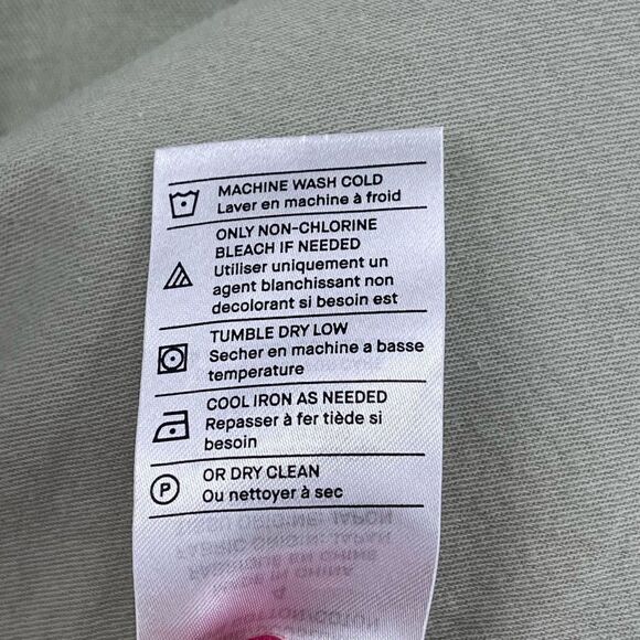 Vince Cinched Waist Jacket‎ Light Green 100% Cotton Button Closure Women Size 4 - Picture 8 of 9